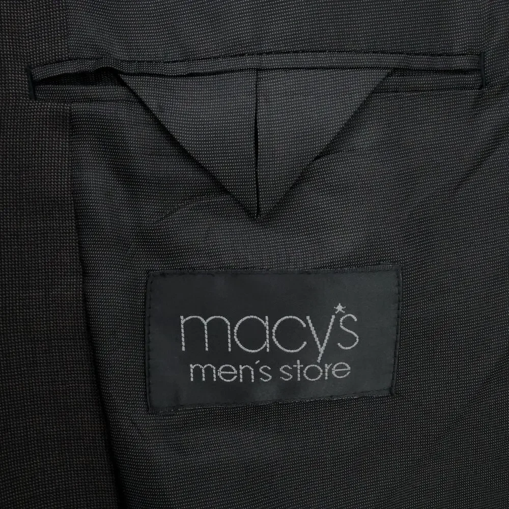 Michael Kors Sport Coat Mens 44R Dark Gray Wool Lined Blazer Jacket Preppy